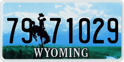 WY license plate 7971029
