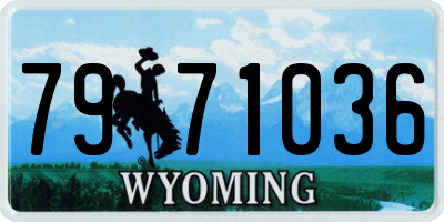 WY license plate 7971036