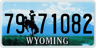 WY license plate 7971082