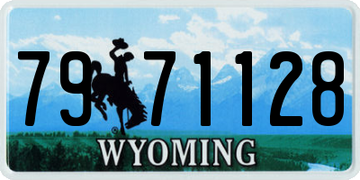 WY license plate 7971128