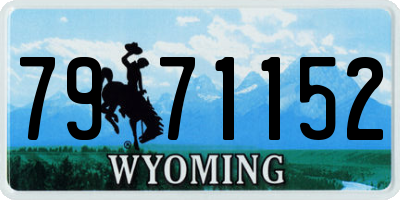 WY license plate 7971152