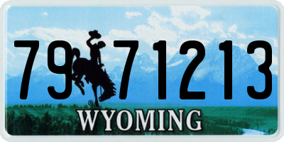 WY license plate 7971213