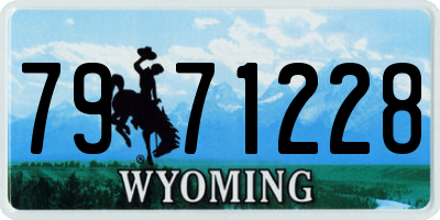 WY license plate 7971228