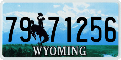 WY license plate 7971256