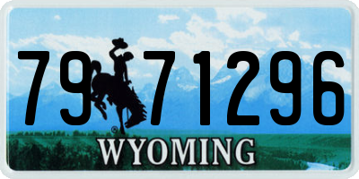 WY license plate 7971296