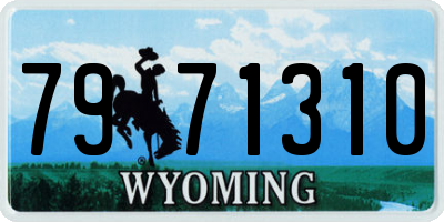 WY license plate 7971310