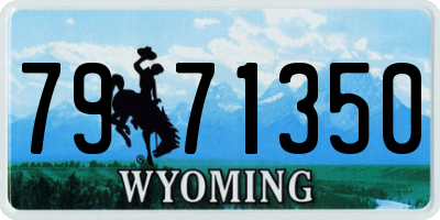 WY license plate 7971350