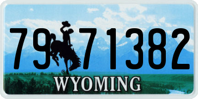 WY license plate 7971382