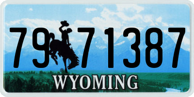 WY license plate 7971387