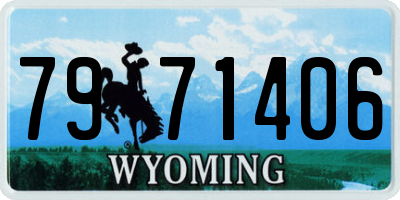WY license plate 7971406