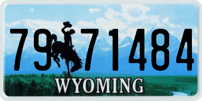 WY license plate 7971484