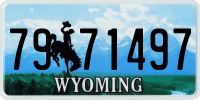 WY license plate 7971497