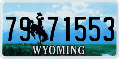 WY license plate 7971553