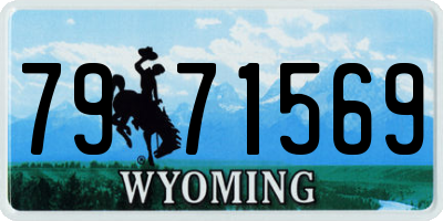 WY license plate 7971569