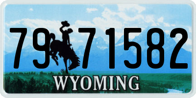 WY license plate 7971582