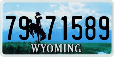 WY license plate 7971589