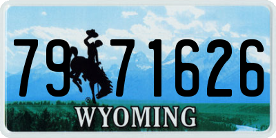 WY license plate 7971626