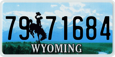 WY license plate 7971684