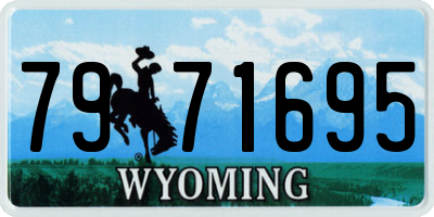 WY license plate 7971695