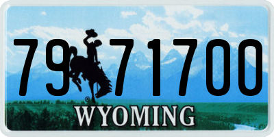 WY license plate 7971700