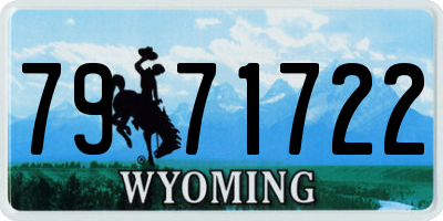WY license plate 7971722