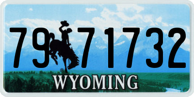 WY license plate 7971732