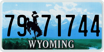 WY license plate 7971744