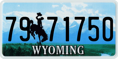 WY license plate 7971750