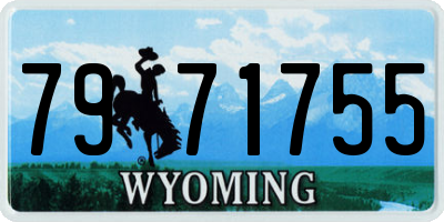 WY license plate 7971755