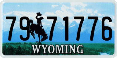 WY license plate 7971776