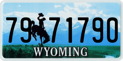 WY license plate 7971790