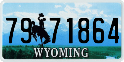 WY license plate 7971864