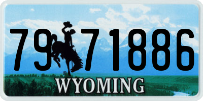 WY license plate 7971886