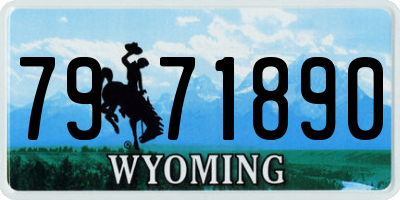 WY license plate 7971890