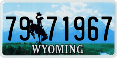 WY license plate 7971967