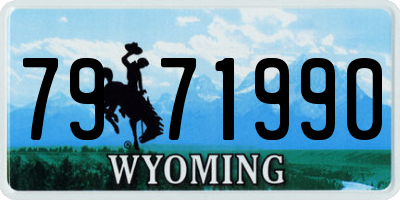 WY license plate 7971990