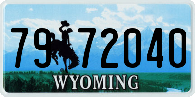 WY license plate 7972040