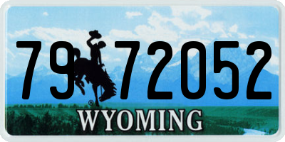 WY license plate 7972052