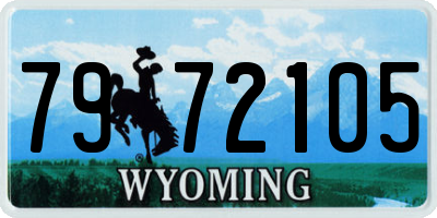 WY license plate 7972105