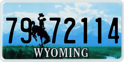 WY license plate 7972114