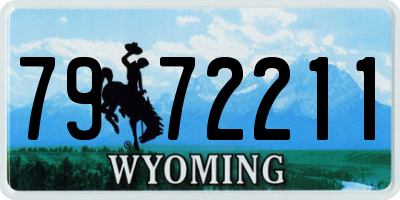 WY license plate 7972211