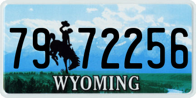 WY license plate 7972256