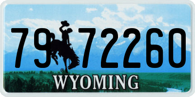 WY license plate 7972260
