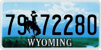 WY license plate 7972280