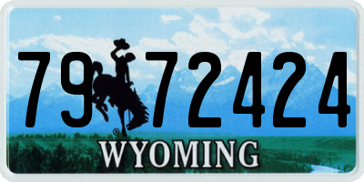 WY license plate 7972424