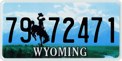 WY license plate 7972471
