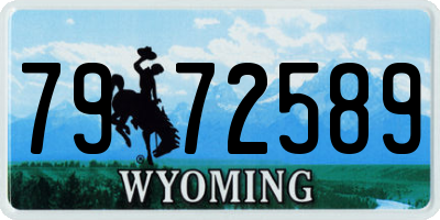 WY license plate 7972589
