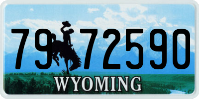 WY license plate 7972590