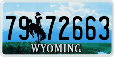 WY license plate 7972663