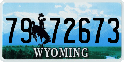 WY license plate 7972673